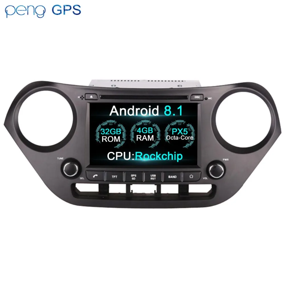 Автомобильный стерео Android 8 1 для hyundai I10 2013 + навигация в автомобиле gps
