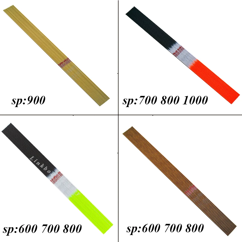 Linkboy карбоновые стрелы для стрельбы из лука вал 12 шт. позвоночника 600 700 800 900 1000 ID4.2mm