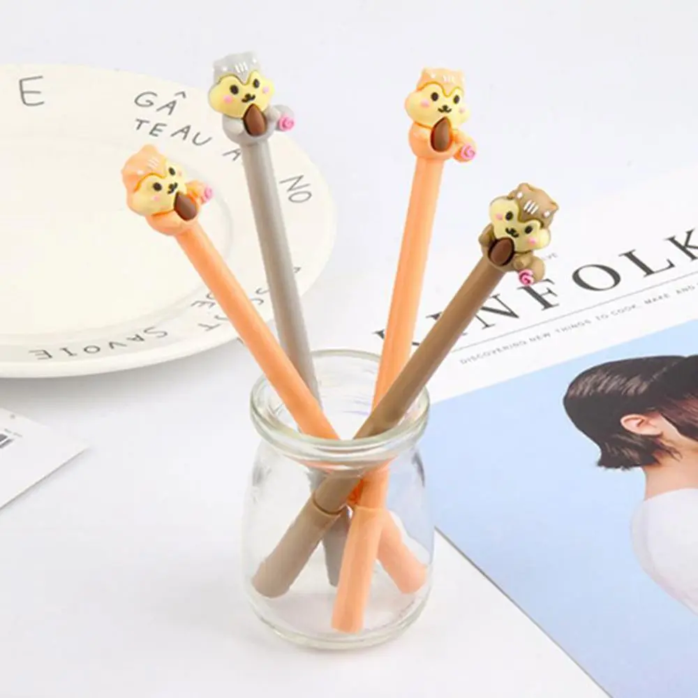 1 шт. Мультяшные животные белка Пластиковые Гелевые кавайные ручки Канцтовары