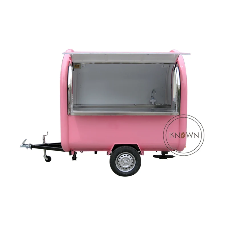 

220CM length customized street mobile ice cream food cart kiosk trailer for sale