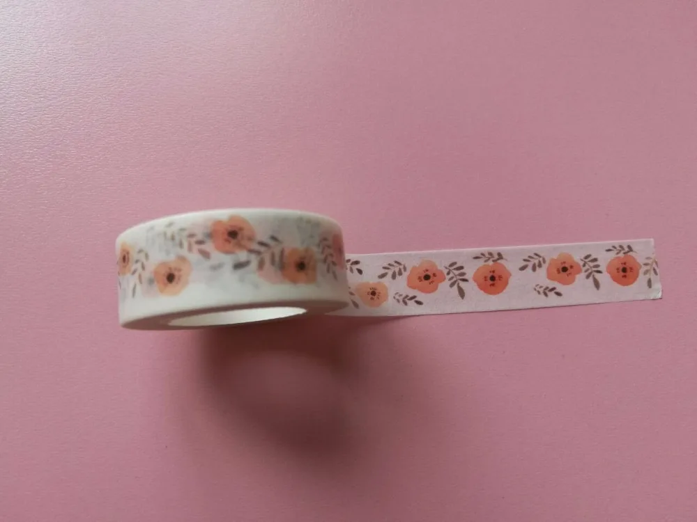 2 шт./лот Милые оранжевые цветы декоративная васи лента сделай сам наклейка для