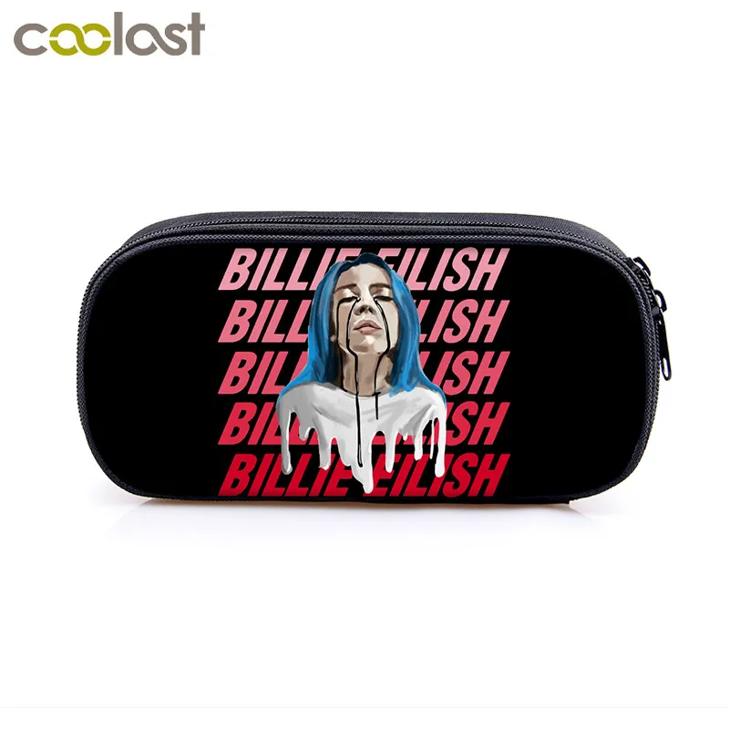 qbbemili16 Косметический Чехол Billie Eilish s, сумка-карандаш для женщин, косметички для девочек-подростков, футляр для карандашей, школьный чехол, принадлежности - Цвет: qbbemili16