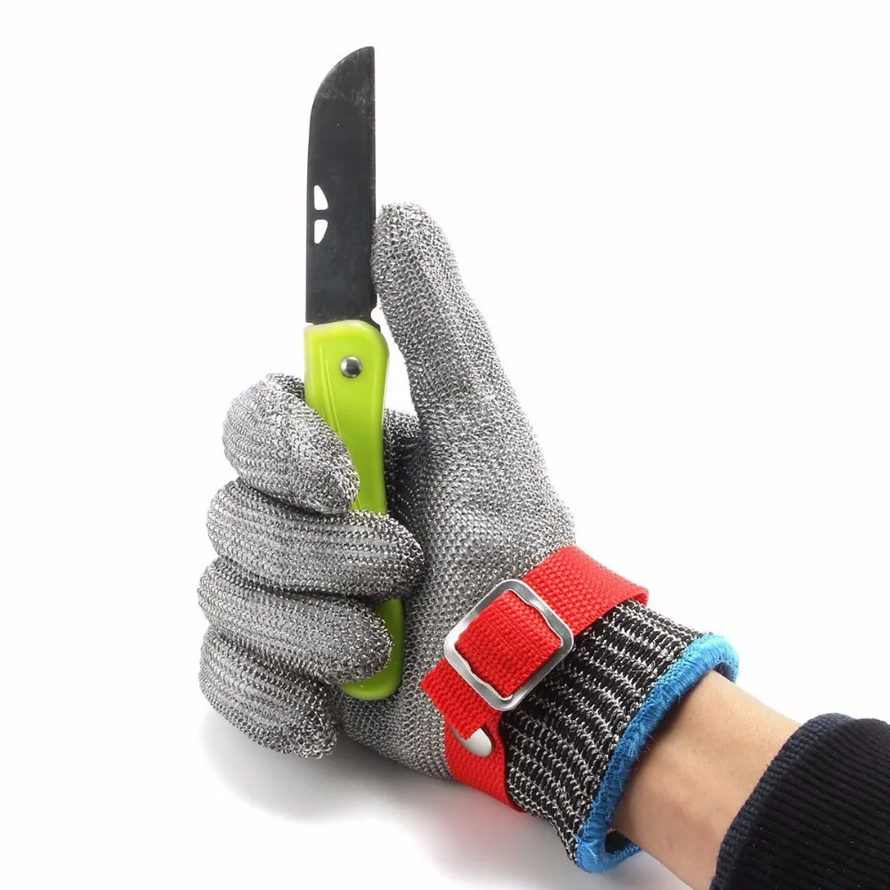 

New Safety Cut Proof Stab Resistant Work Gloves Stainless Steel Wire Safety Gloves Cut Metal Mesh Butcher Anti-cutting Glove