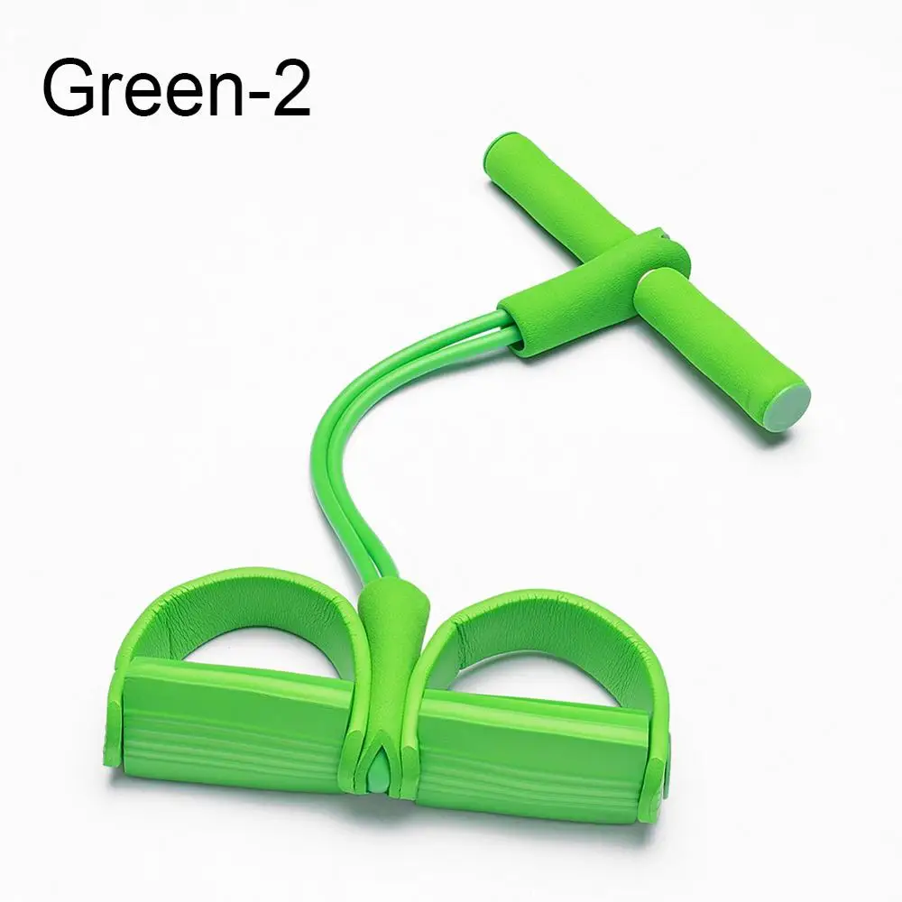 Green-2 Tube 2/4 пробки сильные фитнес Эспандеры латексные педали тренажер для ног тяговые веревки Йога Спорт Пилатес фитнес оборудование для похудения - Цвет: Green-2 Tube