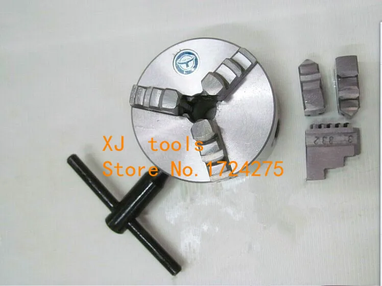 

3 Jaw Lathe Chuck K11-100 100mm Manual Self Centering M8 for Welding Positioner Turntable Bench Top Lathe Accessories