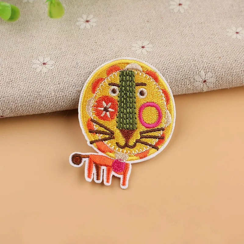 9 шт./лот декоративная Нашивка С Рисунком Слона динозавра жирафа вышитая