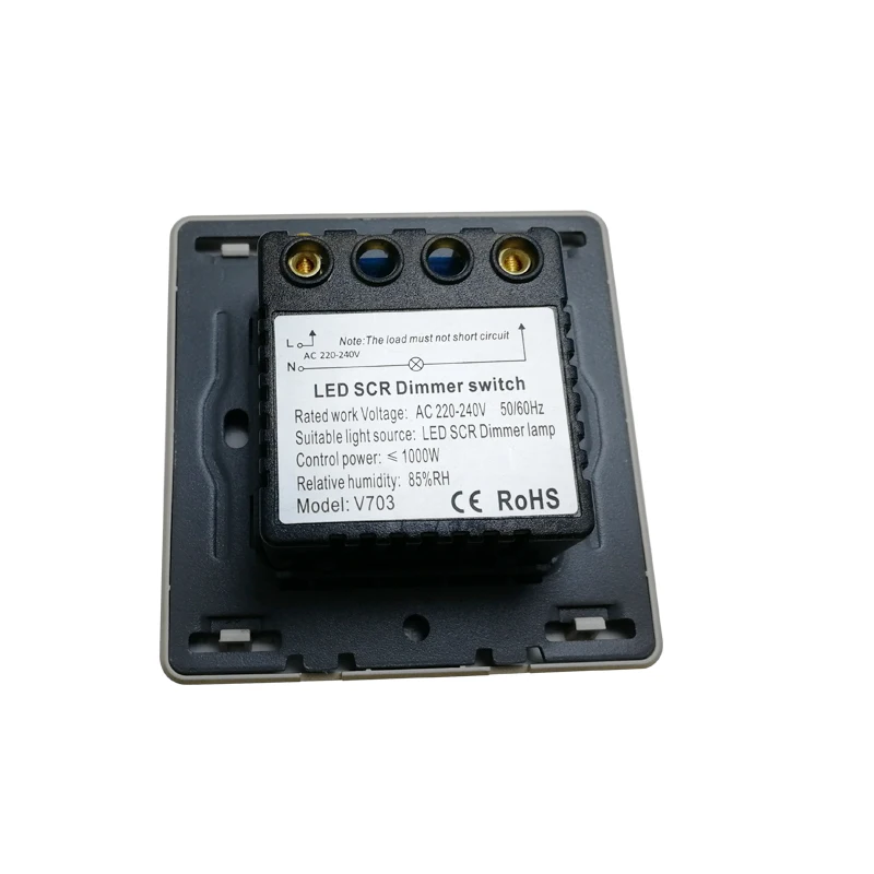 300 Вт/600 Вт/1000 Вт светодиодный диммер AC220V-240V диммируемая настенная поворотная панель ручной регулируемый регулятор яркости белый и золотой