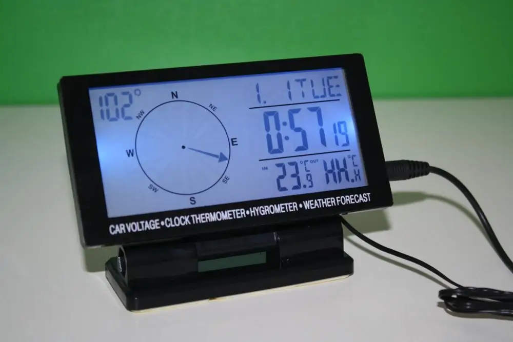Многофункциональный автомобильный электронный компас с ЖК дисплеем и цифровым