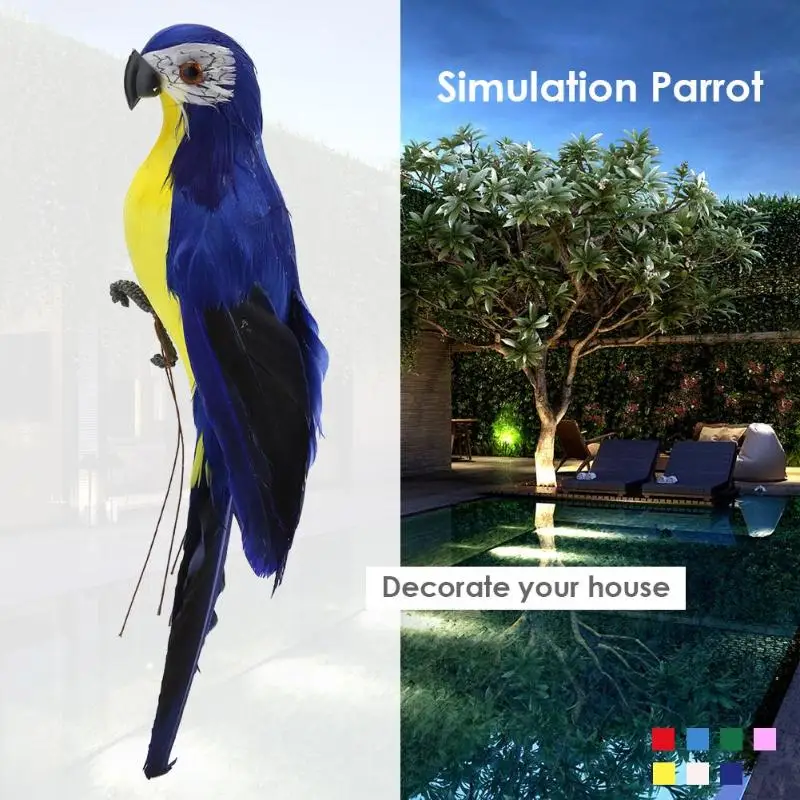 Творческий пены перо искусственный попугай птица модель дома орнамент прополка