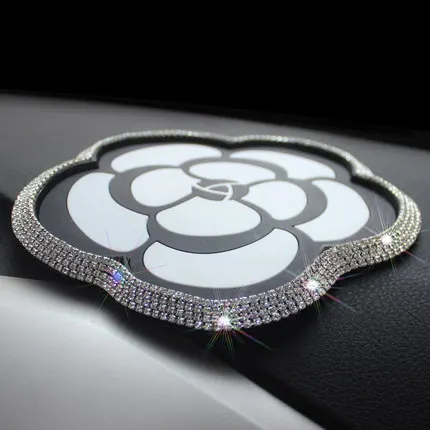 anti slip mat Цветок камелии автомобильный чехол на руль шеи подушки подголовника поясная Поддержка авто солнцезащитный козырек Сумочка для салфеток коробка ремень безопасности аксессуары - Название цвета: anti slip mat