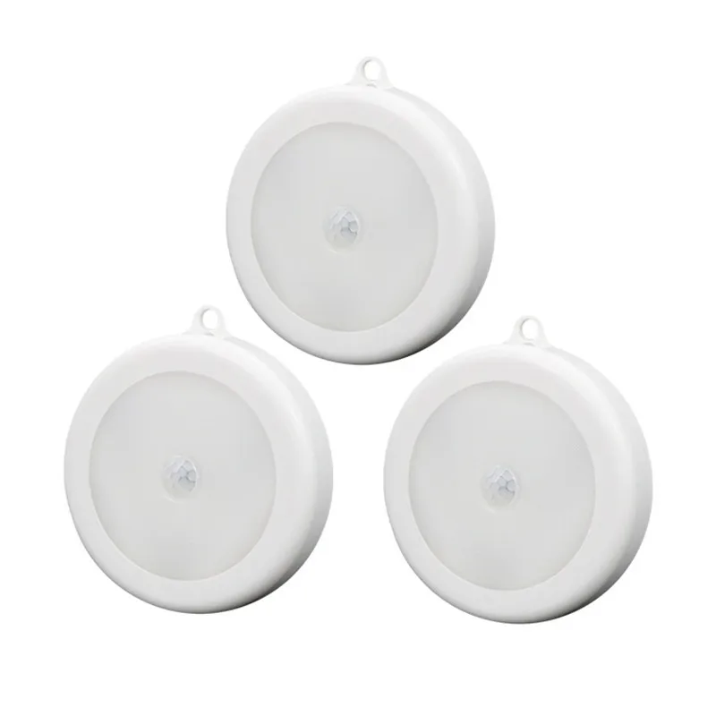 

3PCS DC4.5V PIR Motion sensor led cabinet light Indoor Usage Portable battery powered light for Bedroom,Baby's room