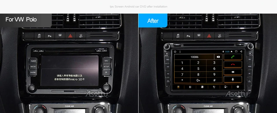 Автомобильный dvd-плеер Asottu KCDZ8071 2G+ 32GB 1024*600 для skoda VW POLO GOLF 5 6 PASSAT CC JETTA TIGUAN TOURAN Fabia Caddy gps palyer