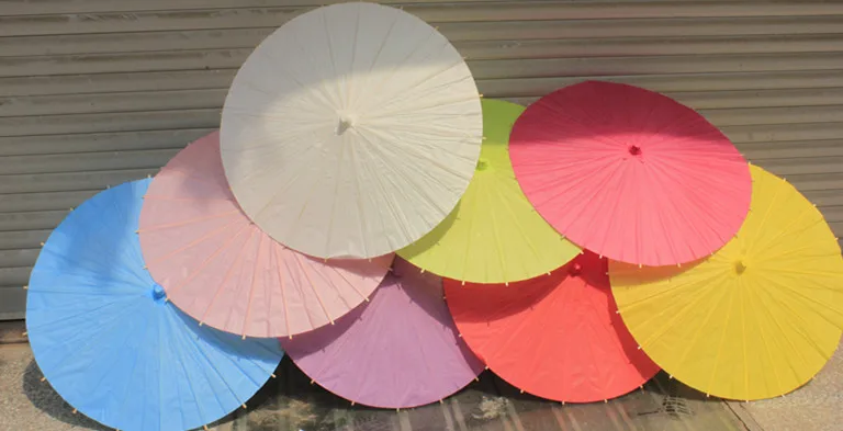 Оптовая продажа 100 шт./лот Новые красочные/белые бумажные зонты Свадебный зонтик