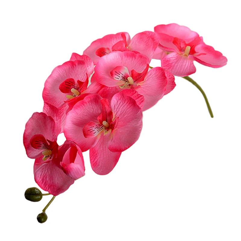 Pink Искусственная Орхидея, Бабочка, Шелковый цветок, новая Орхидея, искусственные цветы, сделай сам, букет фаленопсис, свадебное украшение для дома - Цвет: Pink