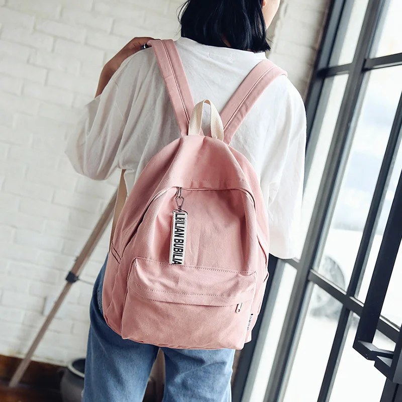 2017 Для женщин холст Рюкзаки корейской школы для подростков Обувь девочек большой