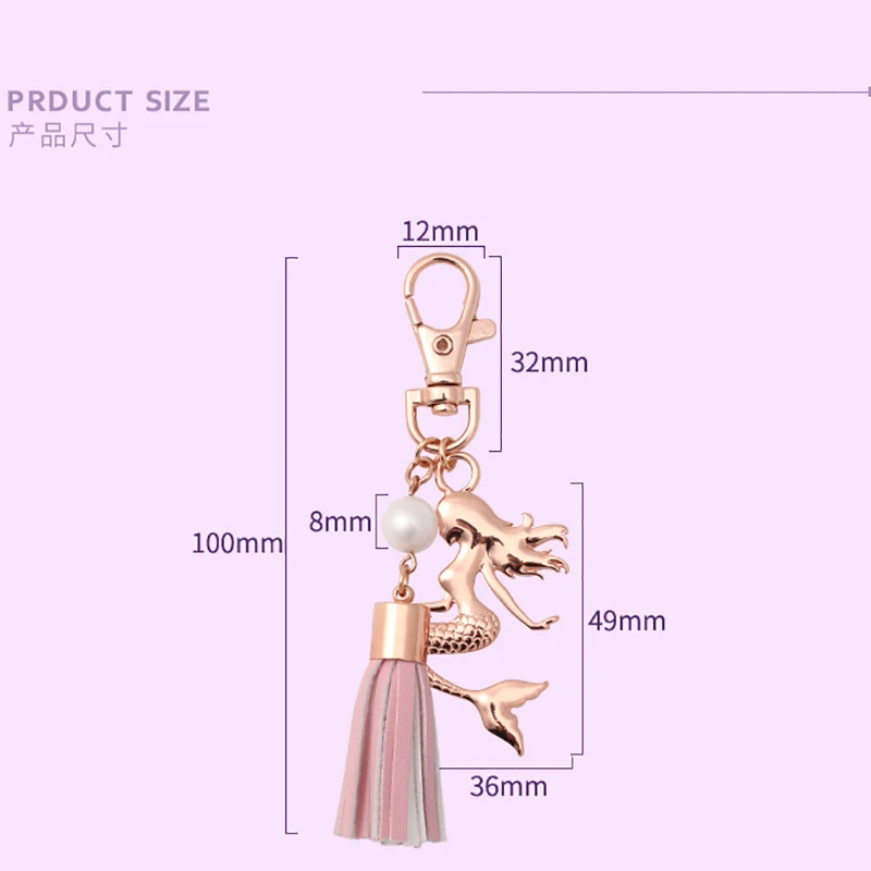 

Never Mermaid Series Mermaid Shaped Pendant for Filofax Spiral Notebook Planner Accessories Key Buckle Student Gift Stationery