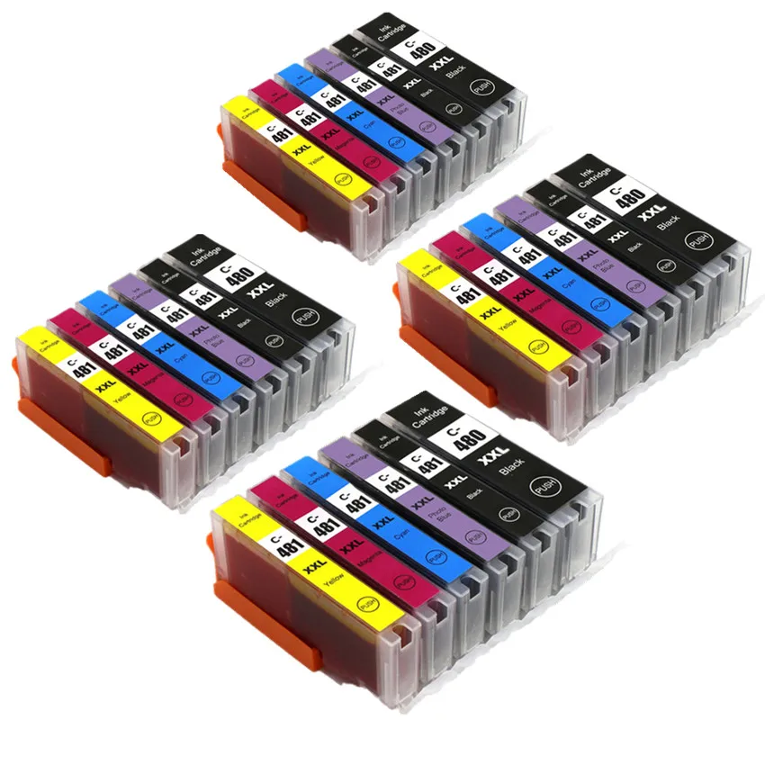 BLOOM Совместимость PGI-480 PGI480 CLI481 480 481 XL чернильный картридж для принтера CANON принтерам PIXMA TR7540 TR8540 TS6140 TS9140 TS8140 принтер - Цвет: 480 481 24PCS