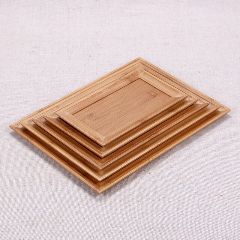 Японский стиль твердый бамбуковый поднос для хранения чая/еды/фруктов Kungfu