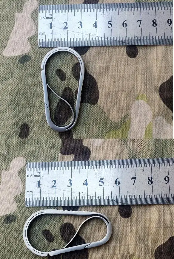 EDCGEAR пружинный зажим-крючок S-образный брелок-карабин Двойная застежка наружный