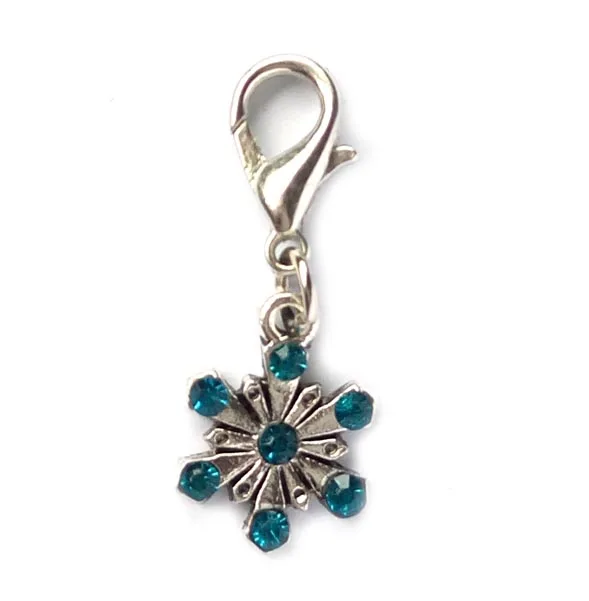 Бесплатная доставка Плавающие Подвески со снежинками с застежкой-лобстером |