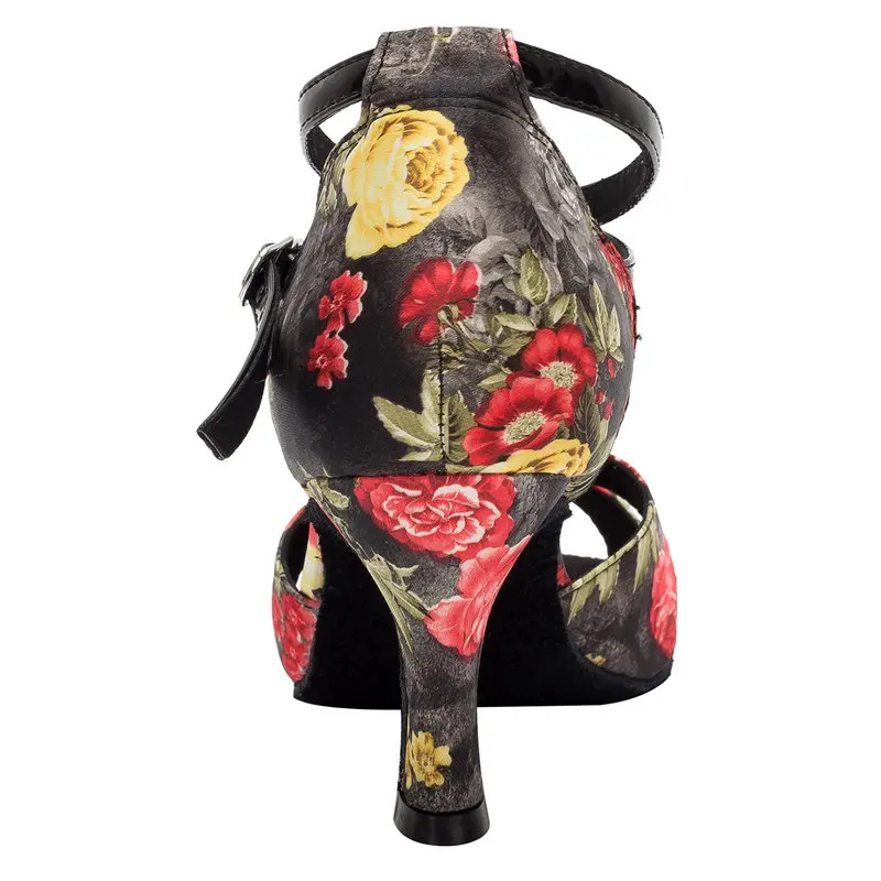 2017 Новых Мужчин Обувь Сальса Латинской Атласные Мягкой Подошвой Цветок С Черных