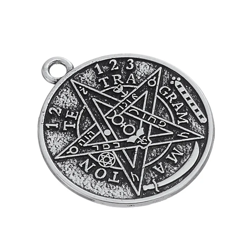 Давапара тетраграмматон пентаграмма Wicca Шарм для изготовления ювелирных изделий слово Шарм Кулон для Diy ожерелье/браслеты изготовления