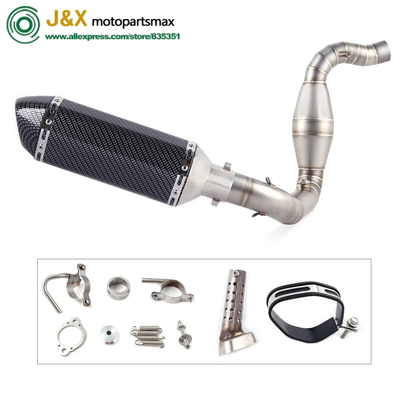 

Motorcycle Full System Exhaust Muffler Escape Slip On for bmw G310R G310GS G 310R G 310GS Middle Contact Pipe With DB-KILLER