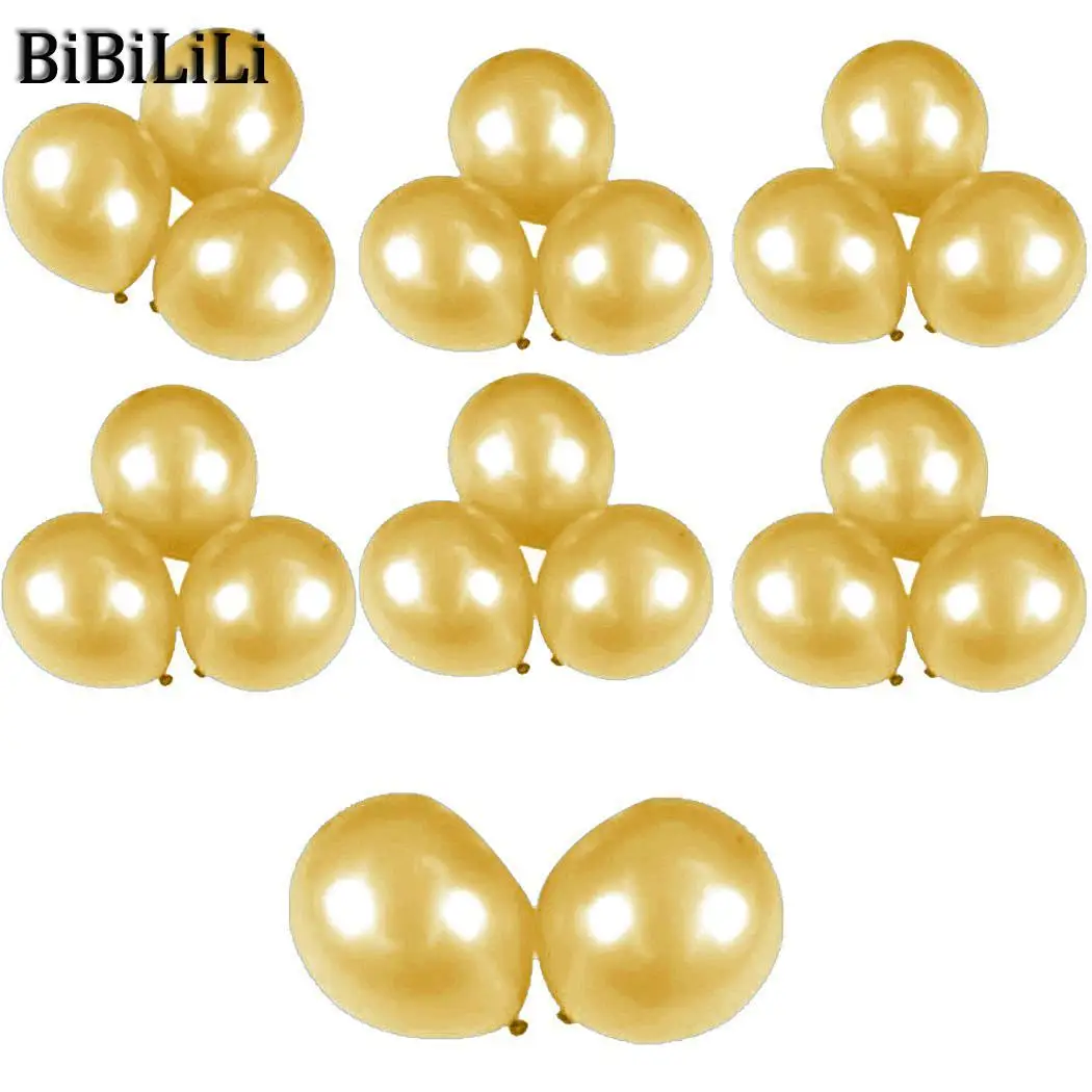 Gold 20 комплектов 10 дюймов латексные воздушные шары 11 цветов Гелий Утолщение торжества Вечерние свадебные шарики ко дню рождения украшения круглые воздушные шары - Цвет: Gold