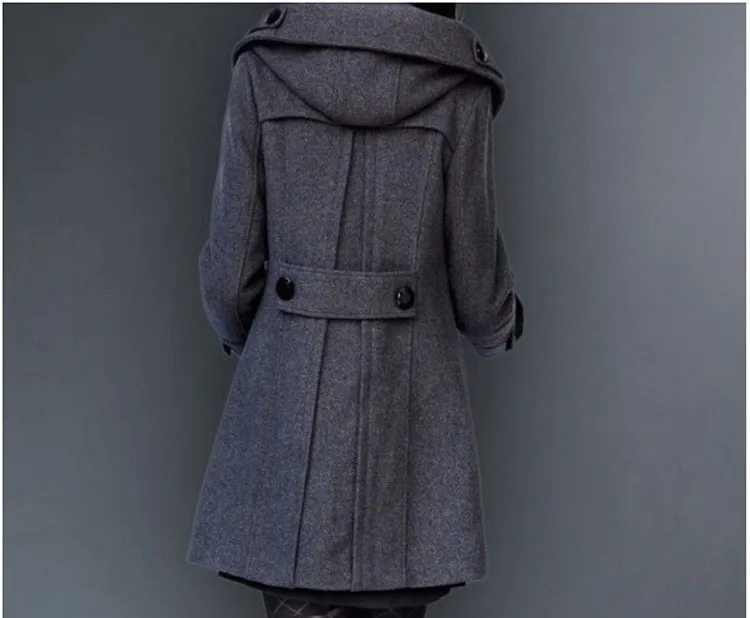 Clobee, топ, Casaco Feminino, женские шерстяные пальто, Брендовое, с капюшоном, двубортное, Casaco, осень, зима, толстые, Casacos, куртки, XS-XXXL
