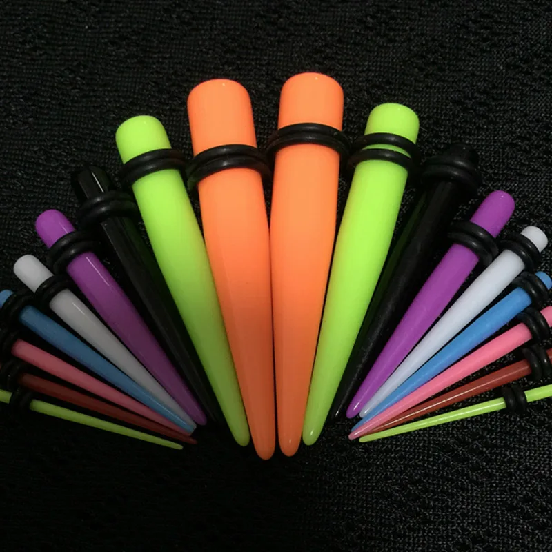 36 шт. Прибор Для Пирсинга Ушей Туннель коническая Вилка Набор для растяжения 14G 00G