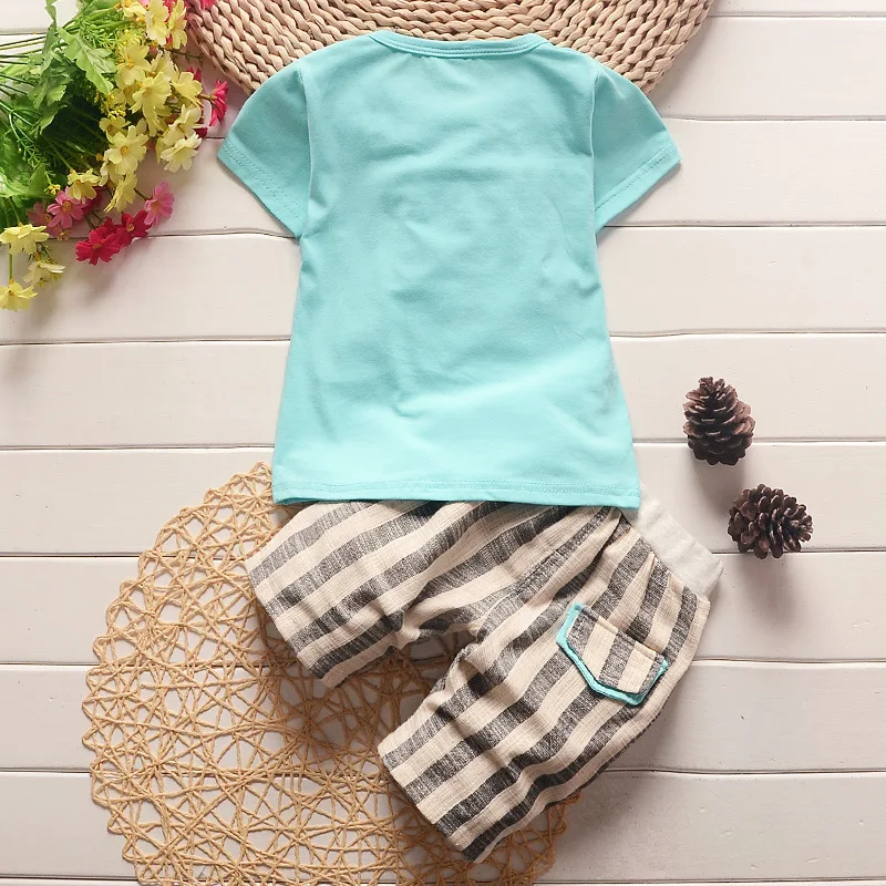 BibiCola/комплект летней одежды для маленьких мальчиков футболка + спортивные шорты