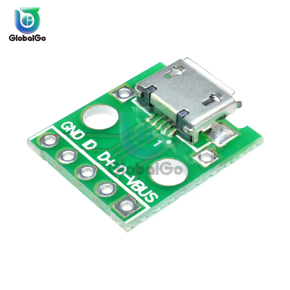Type B USB female Micro USB DIP адаптер Мужской Женский Разъем Тип B Тип A Мини USB разъем порт Sockect панель PCB конвертер макет - Цвет: Type B USB female