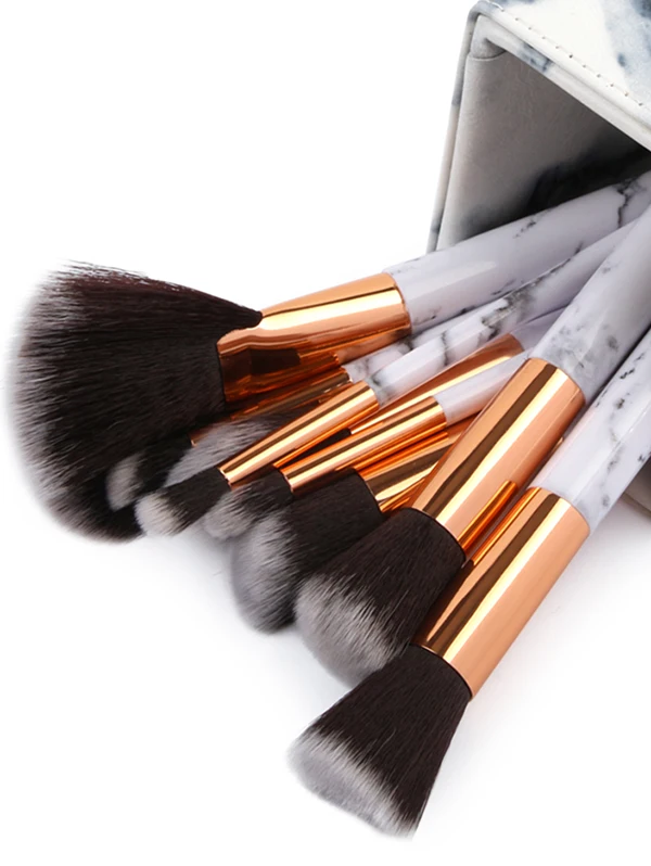 Профессиональный Мрамор кисти для макияжа чехол набор кистей мешок Красота