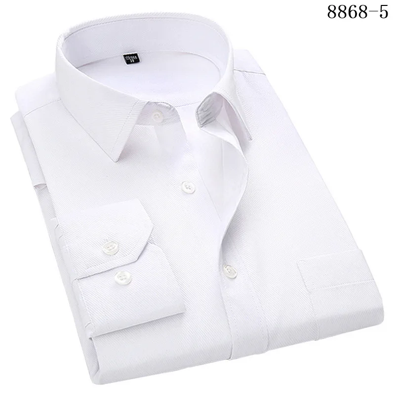 4XL 5XL 6XL 7XL 8XL большой размер мужская деловая Повседневная рубашка с длинными рукавами белая синяя Черная умная мужская деловая рубашка плюс