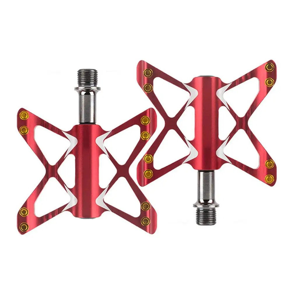 Red Ti ось шпинделя MTB шоссейные велосипедные Самосмазывающиеся 3 подшипника сверхлегкие педали PROMEND велосипедные педали титановые педали для горного велосипеда - Цвет: Red