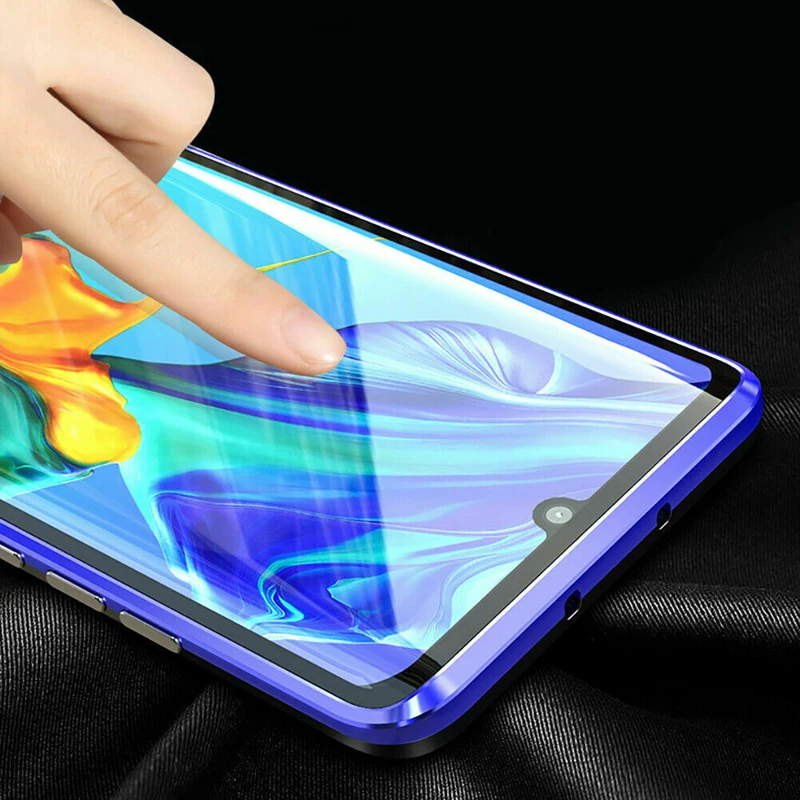 Металлический магнитный двусторонний чехол для huawei mate 30 20 P30 P20 Pro Lite Honor 8X Nova 3 3I 4 4E