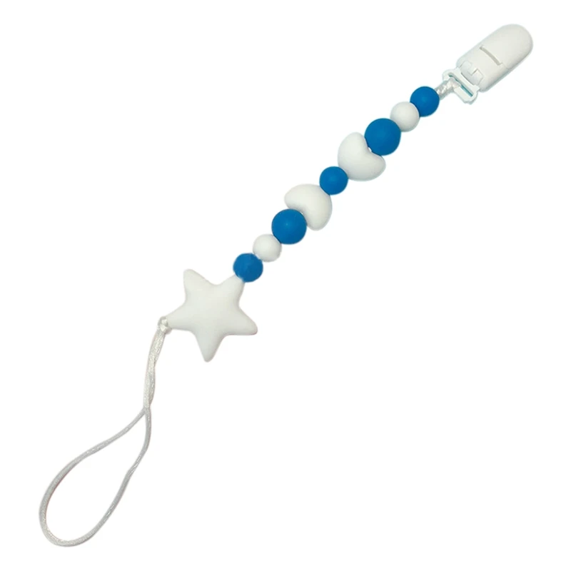 Silicone Teething Pacifier Clips Baby Chain Holder For Nipples Chew Toys | Мать и ребенок