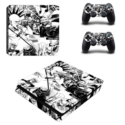 YSP4S-2001 Horizon Zero Dawn PS4 тонкая наклейка защитный чехол из поликарбоната Стикеры для PS4 Slim консоли и контроллер виниловые наклейки на кожу - Цвет: YSP4S-2001