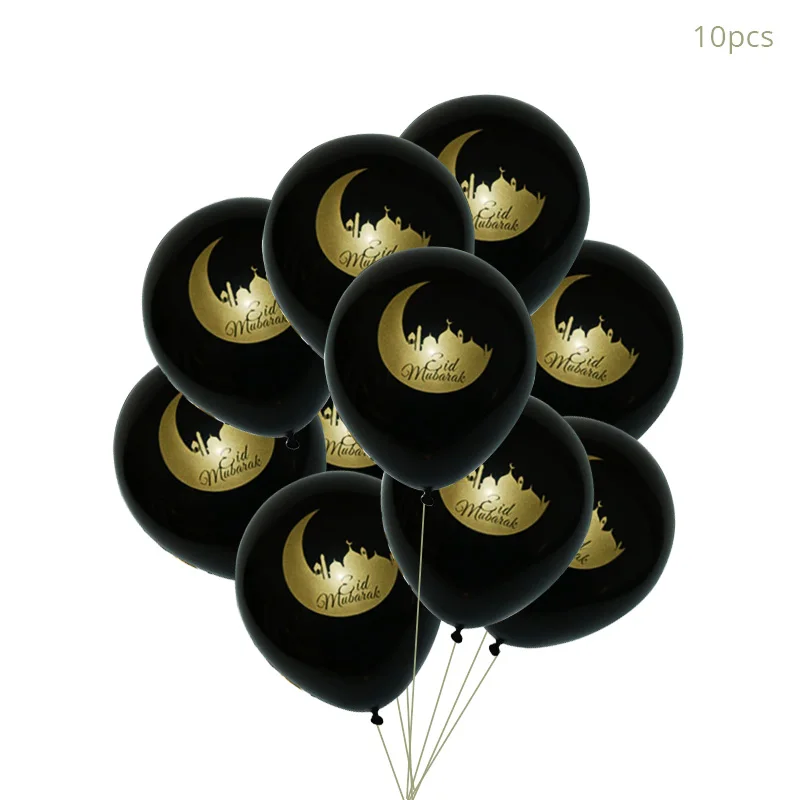 12inch balloons 4 Cyuan EID Mubarak светодиодные ленты звезда светодиодные декоративные светильники EID вечерние принадлежности Рамадан украшения мусульманский ислам Значки для вечеринки декора - Цвет: 12inch balloons 4