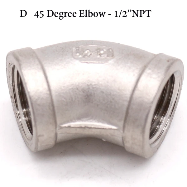 D Homebrew пиво 1/" NPT муфты 304 нержавеющая сталь пищевой пивной комплектующие для насоса фитинг - Цвет: D