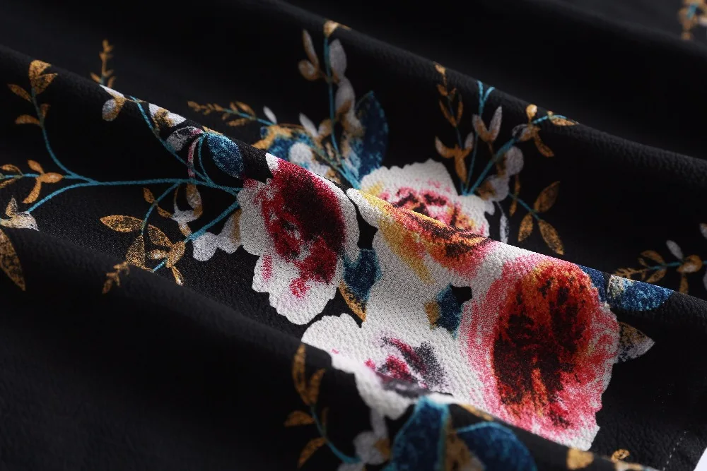 Элегантное макси платье с цветочным принтом Абая большие размеры мусульманские