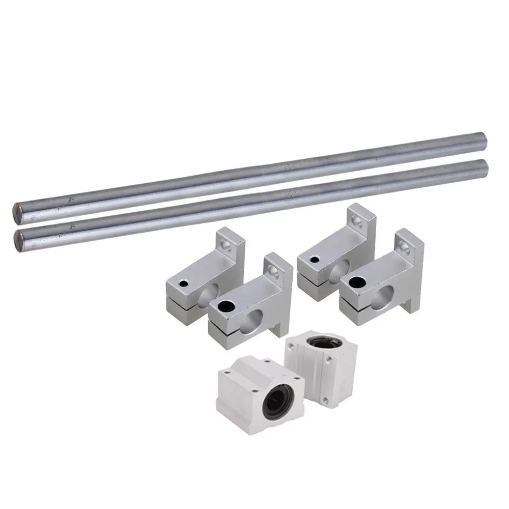 Серебристый цилиндрический линейный вал с диаметром 12 мм оптическая ось L300 и