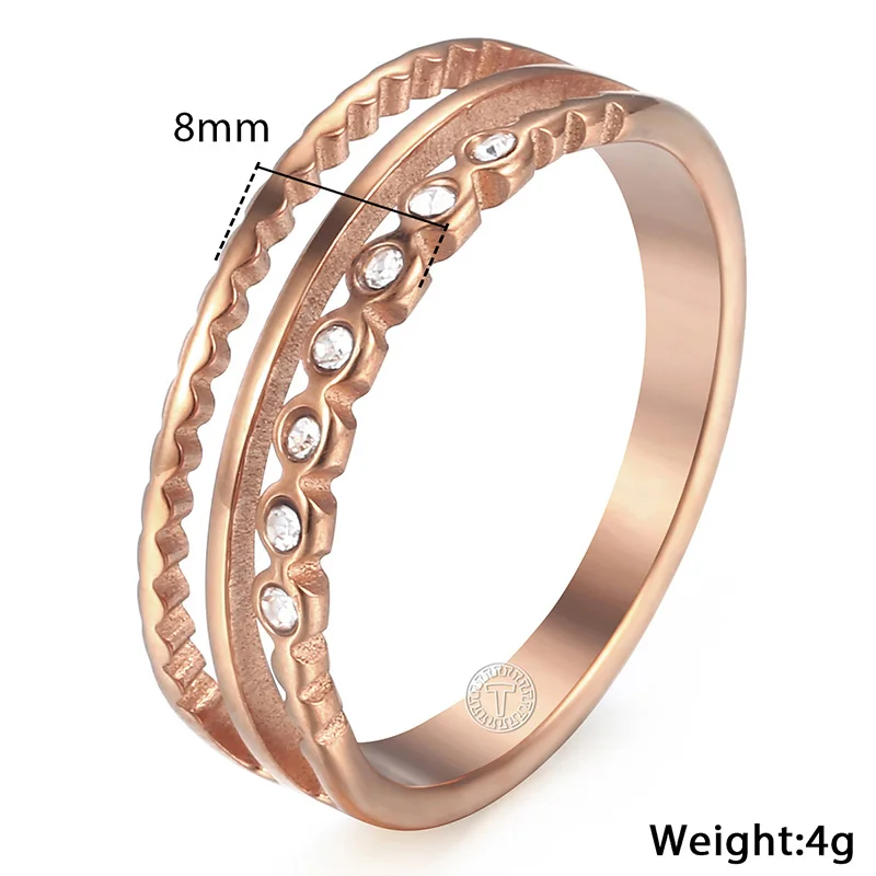 KR150 Trendsmax, Женское Обручальное кольцо, Черное золото, серебро, синее, нержавеющая сталь, обручальные кольца для женщин, Подарок на годовщину KKRMM1 - Цвет основного камня: KR150