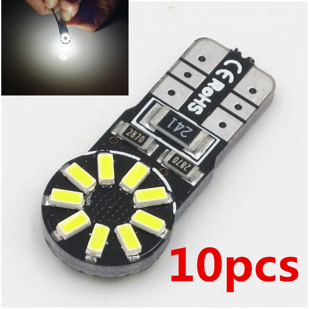 10 шт. Canbus Error Free T10 W5W яркий белый 18 3014 SMD СВЕТОДИОДНЫЙ Автомобильный светильник лампы 194 168