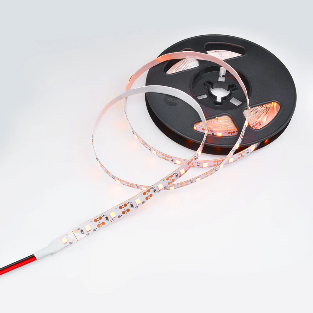 Красный 5 В 5 м USB кабель питания светодиодный светильник SMD 2835 Рождественская настольная декоративная лампа лента для телевизора фоновый светильник ing Настольный ПК SMD2835 - Испускаемый цвет: Красный