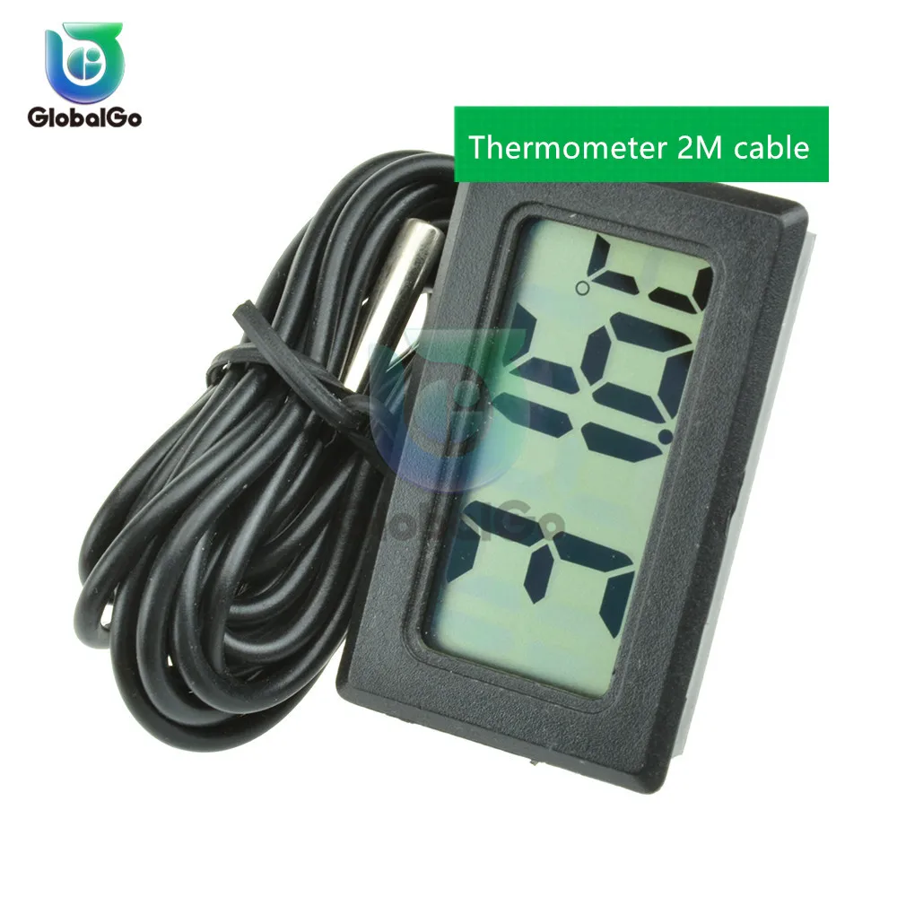 

ЖК-цифровой термометр, датчик температуры, измеритель температуры, термостат, контроллер терморегулятора, 1 м, 2 м, кабельный зонд TPM-10 FY-10