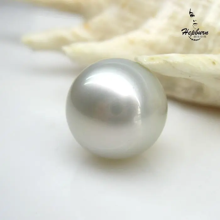 Hot selling&gt@@ Huge 13mm natural south sea genuine white round loose pearl undrilled -Bride jewelry free shipping | Украшения и