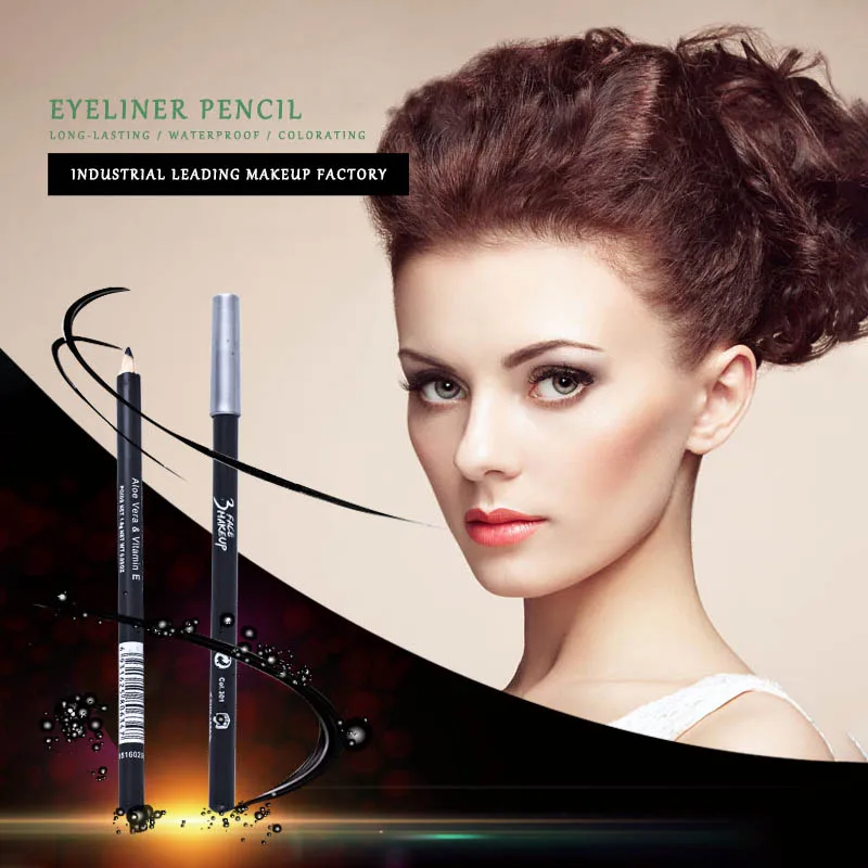 BIOAUNT 1pc Pro Women Black Eyeliner Pencil Makeup Waterproof Brown Eye Liner Pencils Beauty Young Girls' Eyes Pen Make Up Tools |