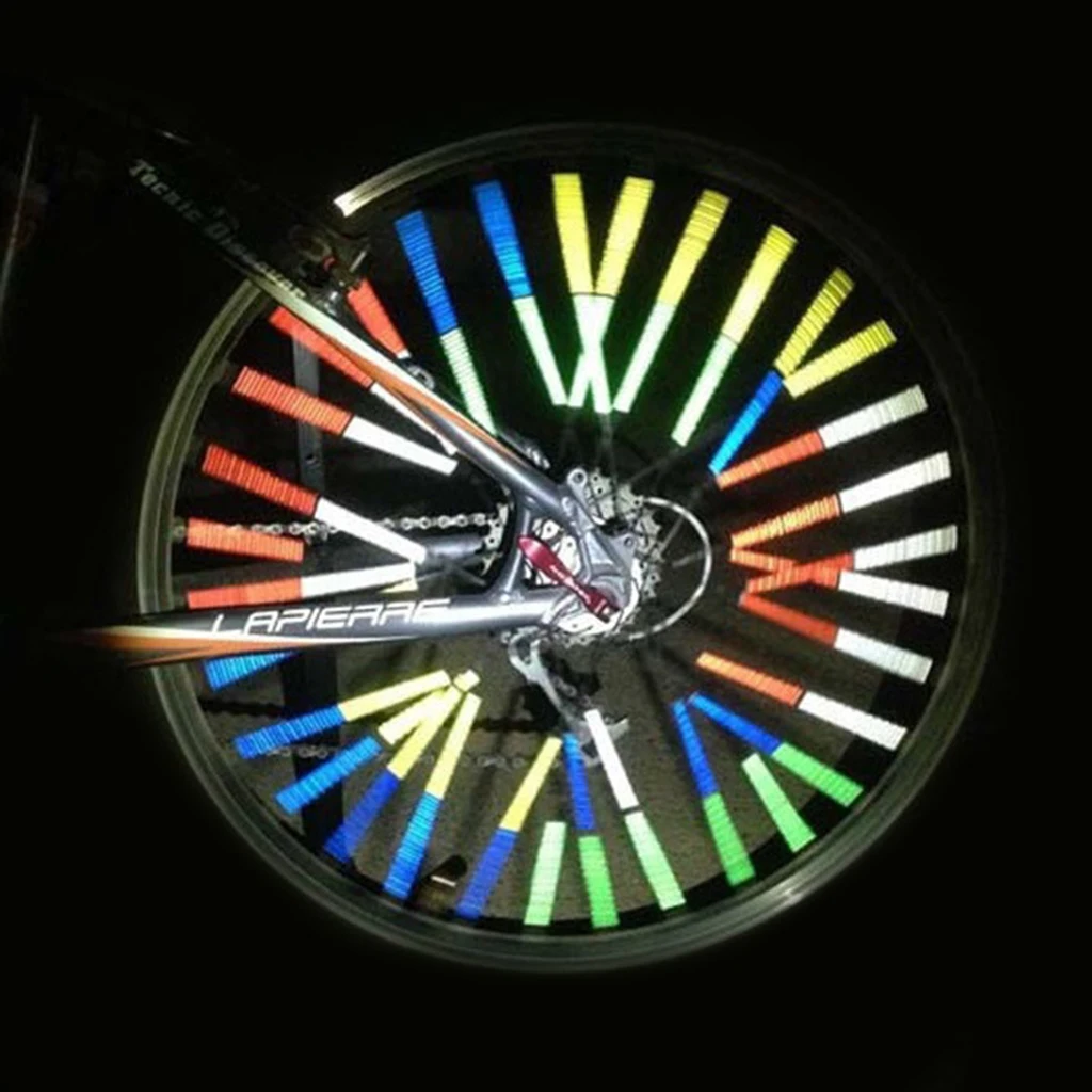 36 шт. Велосипедное Колесо спицы Светоотражающая наклейка трубка Предупреждение