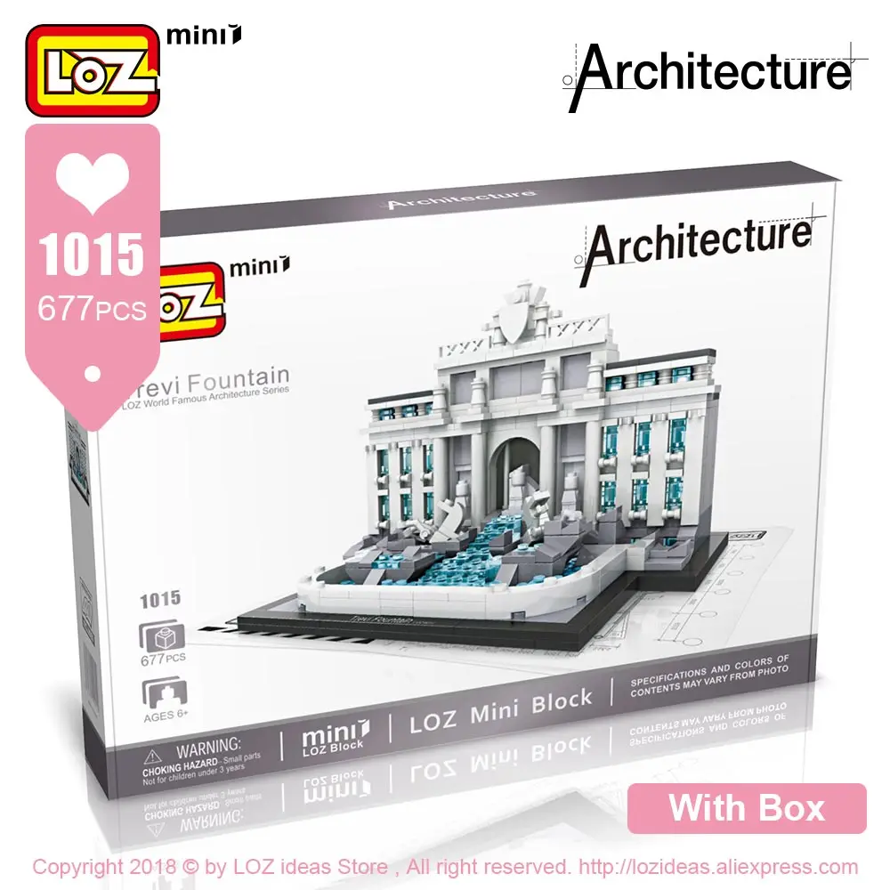 1015 With Box Лоз мини-блоки наборы архитектурных моделей Diy строительные блоки игрушки Всемирно известная архитектура s вилла модель блоки светящийся кирпич - Цвет: 1015 With Box